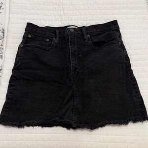 Madewell Black Denim Skirt